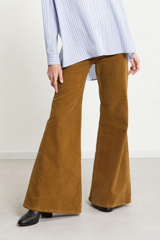 Pantalon en velours. - Kaki