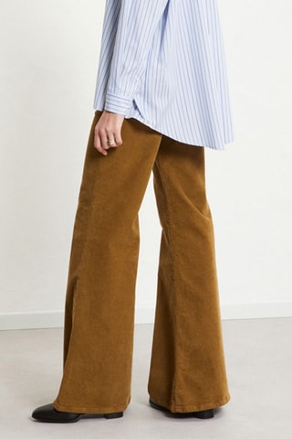 Pantalon en velours. - Kaki
