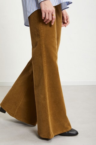 Pantalon en velours. - Kaki