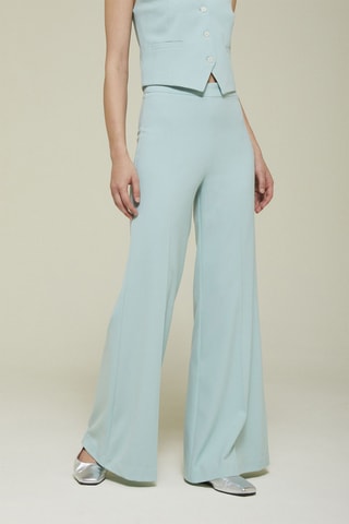 Pantalon taille haute - Bleu clair