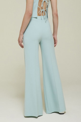 Pantalon taille haute - Bleu clair