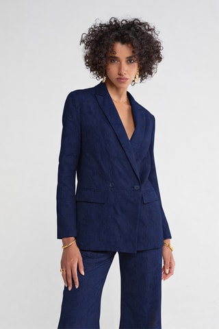 Veste en lin - Bleu