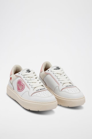 Baskets en cuir - Love Moschino - Blanc