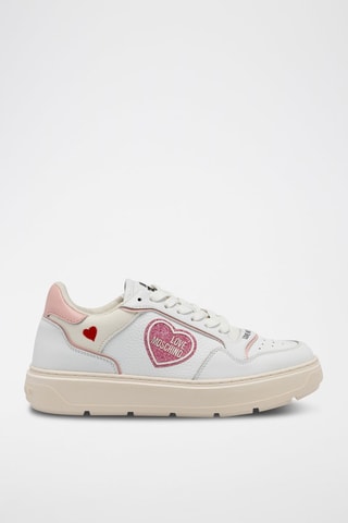 Baskets en cuir - Love Moschino - Blanc