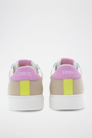 Baskets en nubuck Marlyn - Blanc et violet