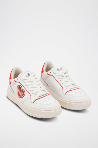 Baskets en cuir - Love Moschino - Blanc