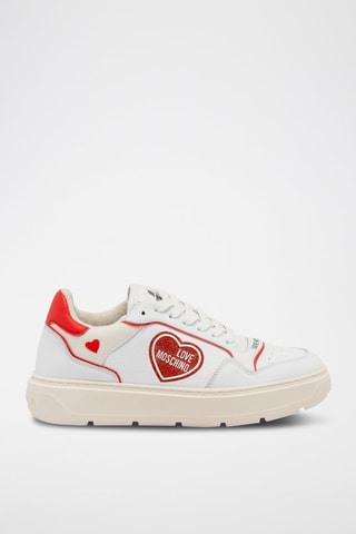 Baskets en cuir - Love Moschino - Blanc