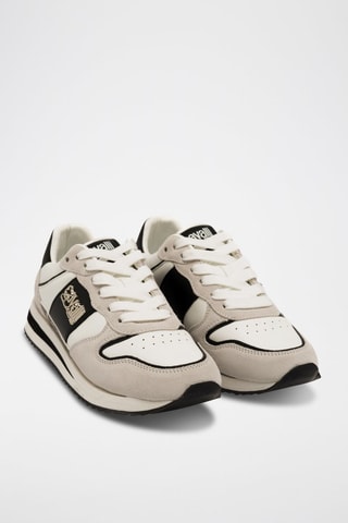 Baskets en nubuck - Noir et beige