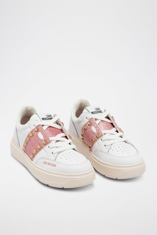 Baskets en cuir - Love Moschino - Blanc