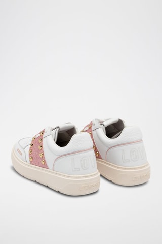 Baskets en cuir - Love Moschino - Blanc