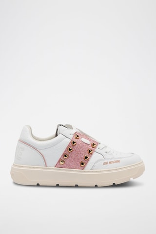 Baskets en cuir - Love Moschino - Blanc