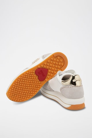 Baskets plateformes en cuir - Love Moschino - Blanc