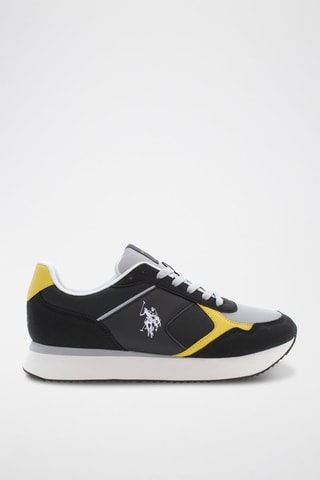 Baskets en nubuck Nobil - Noir et jaune