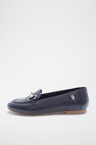 Mocassins en cuir Chery - Bleu et argenté