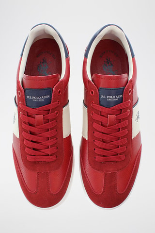 Baskets Campy - Blanc et rouge
