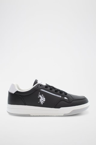 Baskets en cuir Steve - Blanc et noir