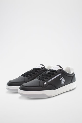 Baskets en cuir Steve - Blanc et noir