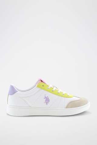 Baskets en nubuck Marlyn - Blanc et beige