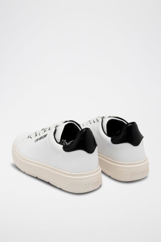 Baskets plateformes en cuir - Love Moschino - Blanc