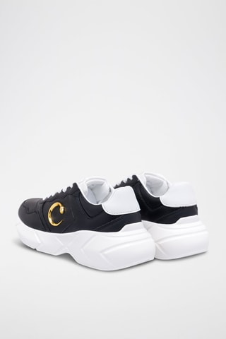 Baskets en cuir - Blanc et noir
