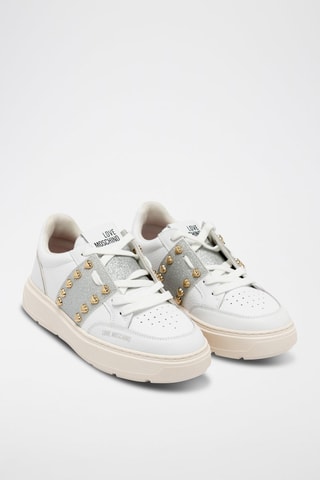 Baskets en cuir - Love Moschino - Blanc