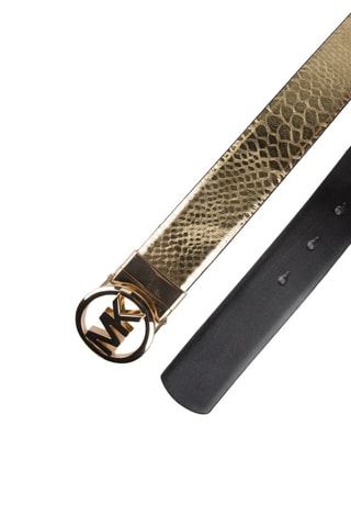 Ceinture en cuir - Noir et doré