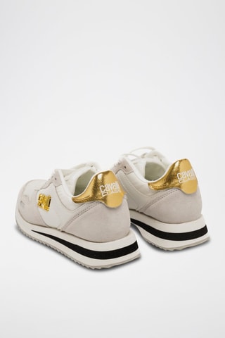Baskets en nubuck - Beige et doré