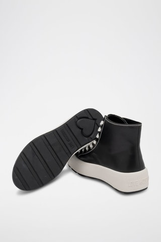 Baskets montantes en cuir - Love Moschino - Noir