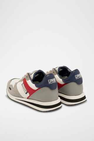 Baskets en nubuck - Rouge, noir et beige