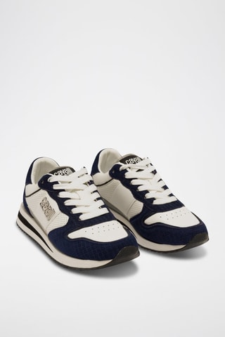 Baskets en nubuck - Noir et beige