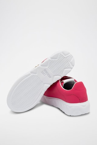 Baskets plateformes en cuir - Love Moschino - Fuchsia