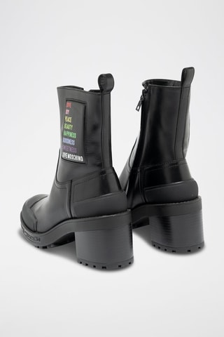 Bottines en cuir - Love Moschino - Noir