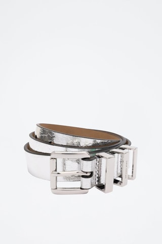 Ceinture en cuir - Argenté