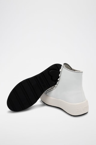 Sneakers montantes en cuir - Love Moschino - Blanc