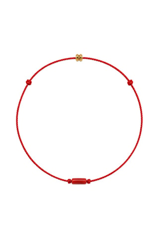 Parure dorée à l'or fin Maddalena - Corail rouge et argent