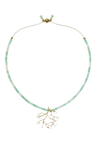 Collier Coru - Or jaune laminé et émeraudes