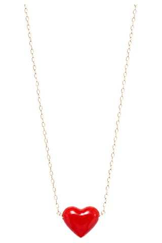 Collier Porto Cervo - Or jaune laminé et corail rouge