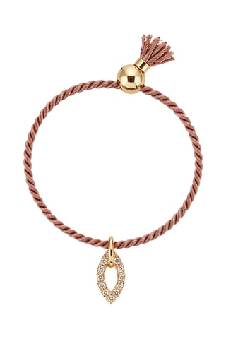Parure Ochju Milos - Fil de soie, corail rouge et or jaune laminé
