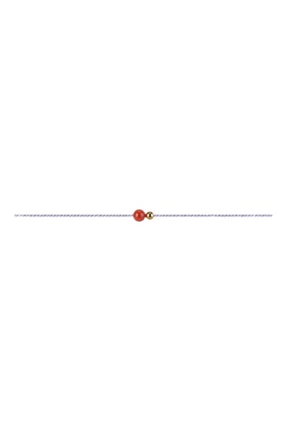 Bracelet Corallu - Fil de soie, corail rouge et or jaune laminé