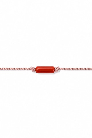 Armband van Verguld Goud Maddalena - Rood Koraal  en Zilver