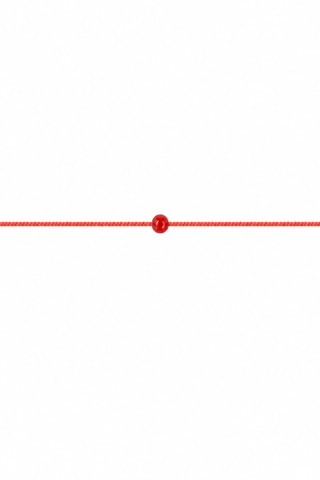 Bracelet Filu Rosso - Fil de soie, corail rouge et or laminé