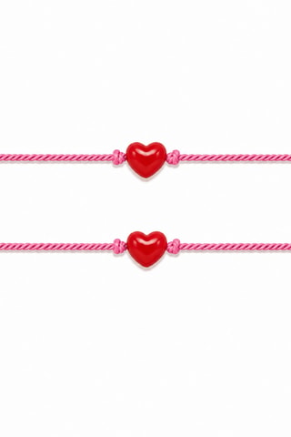 2 Armbanden Amore - Zijdedraad en Gelamineerd Goud