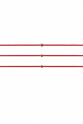 3 bracelets Kalliste - Fil de soie et or jaune laminé