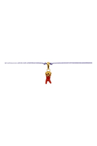 Bracelet doré à l'or fin jaune Isola Bella - Corail rouge et argent
