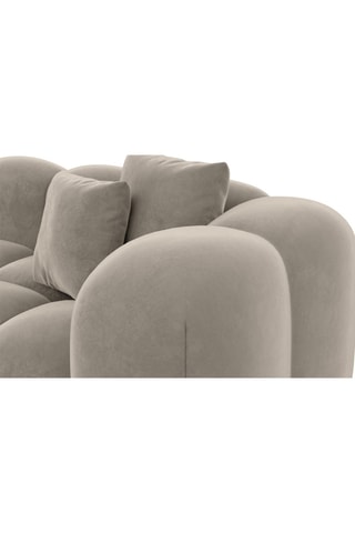 Canapé Nuvola - Beige foncé - 4 places - Tissu toucher velours