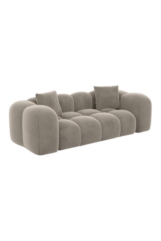 Canapé Nuvola - Beige foncé - 2 places - Tissu toucher velours