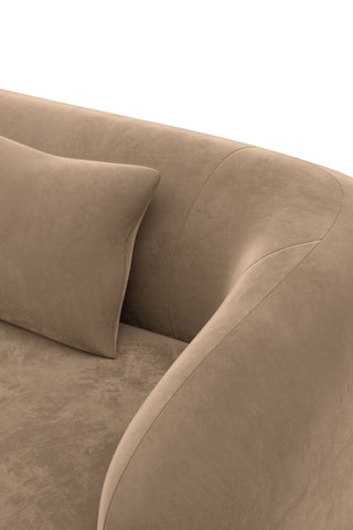 Canapé d'angle droit Maitano - Marron - 5 places - En tissu velours