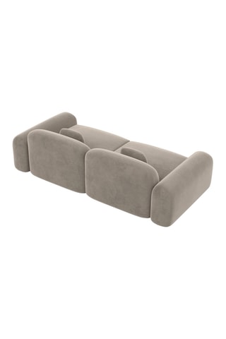 Canapé Labucca - Beige foncé - 2 places - Toucher velours