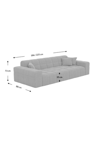 Canapé droit Cardano Beige foncé