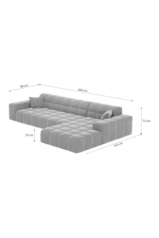 Canapé d'angle droit Cardano Gris clair